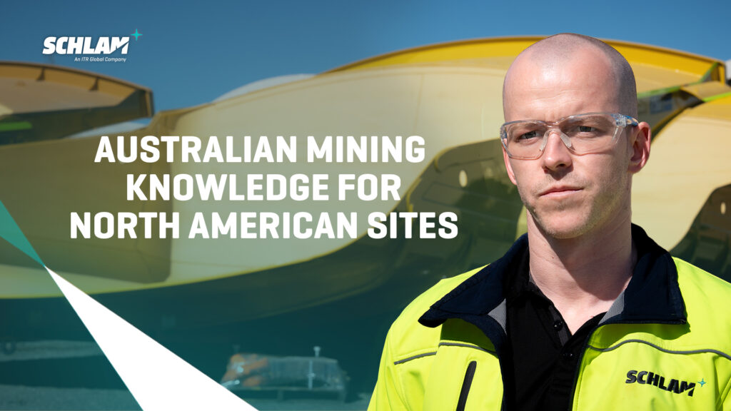 Tom Smith standing in front of Schlam Hercules dump beds, highlighting Australian mining knowledge and truck bed design expertise for North American mining operations.